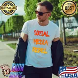 Social Media Rebel Orange Yellow T-s Unisex