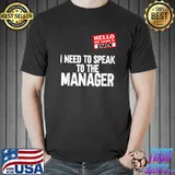 Speak To Manager Saying Funny Halloween Karen T-Shirt