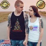 Speducator Cute Emotion Face Teacher Christmas Tree T-Shirt Tank Top