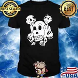 Spooky Rubber hose Skeleton Halloween Alternative Scary T-Shirt