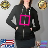 Squid game PINK SQUARE - circle triangle simple game symbol fan cosplay T-Shirt Full Zip Hooded