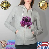 Squid Game Three Masked Guards T-Shirt Full Zip Hooded