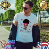 Stronger Than Cancer Black Queen Breast Cancer Awareness T-Shirt Unisex