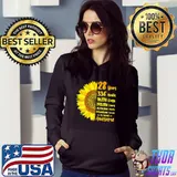 Sunflower 28th Birthday 28 Years 336 Months Of Being Awesome Premium T-Shirt