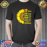 Sunflower 28th Birthday 28 Years 336 Months Of Being Awesome Premium T-Shirt Unisex