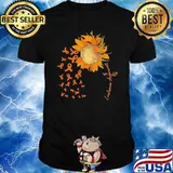 Sunflower Leukemia Awareness Ribbon Shirt