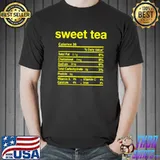 Sweet Tea Nutrition Facts Funny Thanksgiving Food Christmas T-Shirt Unisex