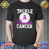 Tackle Pancreatic Cancer Awareness Volleyball Ribon Purple Premium T-Shirt