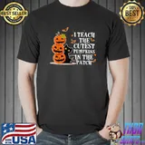 Teacher Halloween Pre-K Teacher Kindergarten Cutest Pumpkins T-Shirt