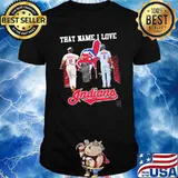 That name i love indians football signatures ramirez and rosario shirt