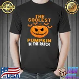 The Coolest Pumpkin In The Patch Halloween Unicorn Pumpkin T-Shirt Unisex