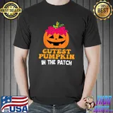 The Cutest Pumpkin In The Patch Halloween Unicorn Pumpkin T-Shirt Unisex