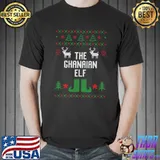 The Ghanaian Elf Ugly Christmas Style Winter Holiday Party T-shirt