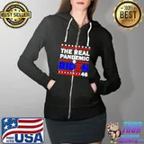 The Real Pandemic Is Biden 46 American flag s Full Zip Hooded