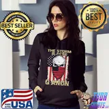 The Storm Is Here Q Anon American Flag Shirt