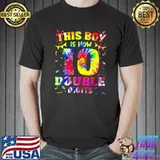This Boy 10 Years Old Double Digits Tie Dye 10th Birthday T-Shirt Unisex