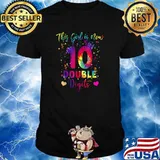 This Girl Is Now 10 Double Digits Tie dye 10th birthday T-Shirt