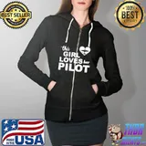 This Girl Loves Her Pilot Shirt Full Zip Hooded