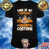 This Is My Awesome Grandpa Costume Scary Pumpkin Halloween T-Shirt
