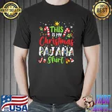This Is My Christmas Pajama Shirt Funny Family Matching Xmas T-Shirt