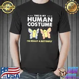 This Is My Human Costume Butterfly Halloween T-Shirt