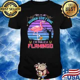 This is my human costume im really a flamimgo candy pumpkin halloween retro shirt
