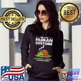 This Is My Human Costume Snail Sleeping T-s Hoodie