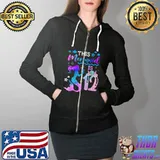 This Mermaid Is 12 Girl Gift 12 Year Old 12th Birthday T-Shirt Full Zip Hooded