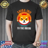 To The Moon, Shiba Inu Shib Coin Men Crypto Hodl T-Shirt
