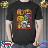 Trick or Treat Pumkin Masks skull Halloween Costume T-Shirt