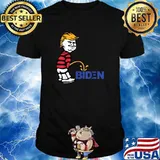 Trump 2021 Peeing Pissing Pee On Biden Anti Biden T-Shirt