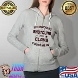 Unique Novelty Count Me In Skeet Trap Sporting Clays Funny T-Shirt Full Zip Hooded