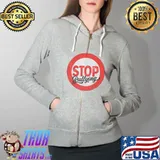 Unity Day Orange Everyday Kindness Kids Stop sign & Be Kind T-Shirt Full Zip Hooded