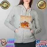 Unvaccinated And Ready To Talk Politics At Thanksgiving T-Shirt Full Zip Hooded