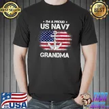 US Navy Proud Grandma - Proud US Navy Grandma Veteran Day T-shirt