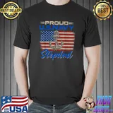 US Navy Proud Stepdad - Proud US Navy Stepdad For Veteran T-Shirt
