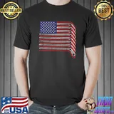 USA American Flag Ice Hockey Sports Patriotic Nationality Premium T-Shirt