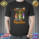 Vaccine My Broomstick Runs On Insulin Halloween Shirt
