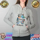 Vintage Blippis Mom Funny Life T-Shirt Full Zip Hooded