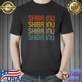 Vintage Colors, Shiba Inu Shib Coin Men Crypto Hodl T-Shirt