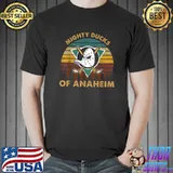 Vintage Ducks Design Art Mightys Of Anaheim Vaporware Hockey T-Shirt
