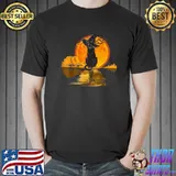 Vintage Halloween Scary Black Cat Witch Hat Moon Witchy T-Shirt Unisex