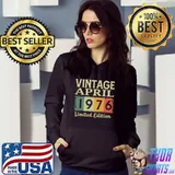 Vintage Retro 45th Birthday Gift April 1976 T-Shirt