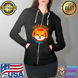 Vintage Shibacoin, Shiba Inu Shib Coin Men Crypto Hodl T-Shirt Full Zip Hooded