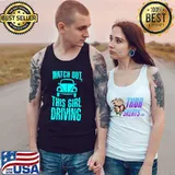 Watch out, This Girl Is Driving -- Premium T-Shirt Tank Top