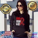 We Wear Red For Red Ribbon Week Awareness Rainbow Strong T-Shirt Hoodie