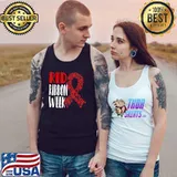 We Wear Red For Red Ribbon Week Awareness Rainbow Strong T-Shirt Tank Top