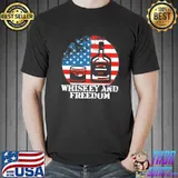 Whiskey And Freedom July 4 Independence Day Drinking Shirt Unisex