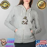 White Rabbit Steampunk Alice In Wonderland Shirt Full Zip Hooded