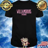 Williamsburg Virginia VA Vintage Text Pink Print T-shirt
